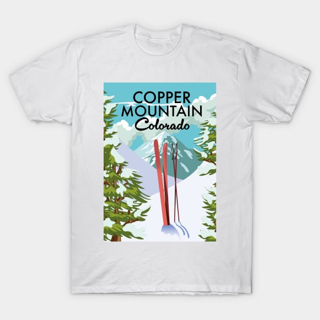 Copper Mountain Colorado Ski poster T-Shirt by nickemporium1